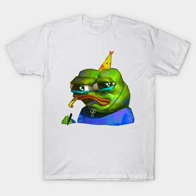 Sad pepe birthday T-Shirt by Hieumayart